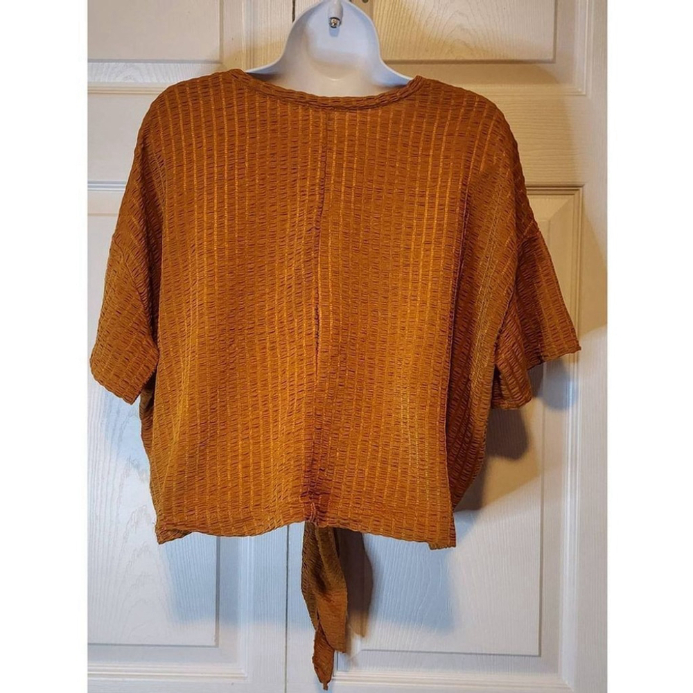 Zara Burnt Orange Blouse. - Picture 2 of 5